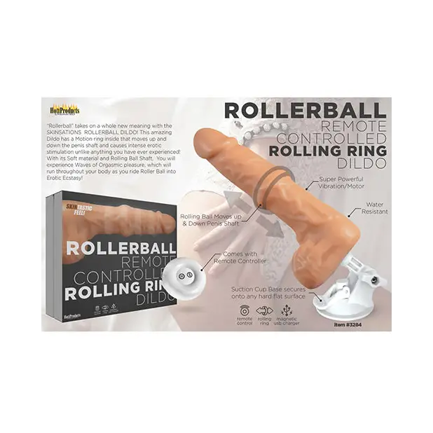 Rollerball Dildo w/Suction Cup