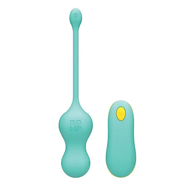 Romp Cello Remote Control G-Spot Vibrating Egg - Blue - Stimulators