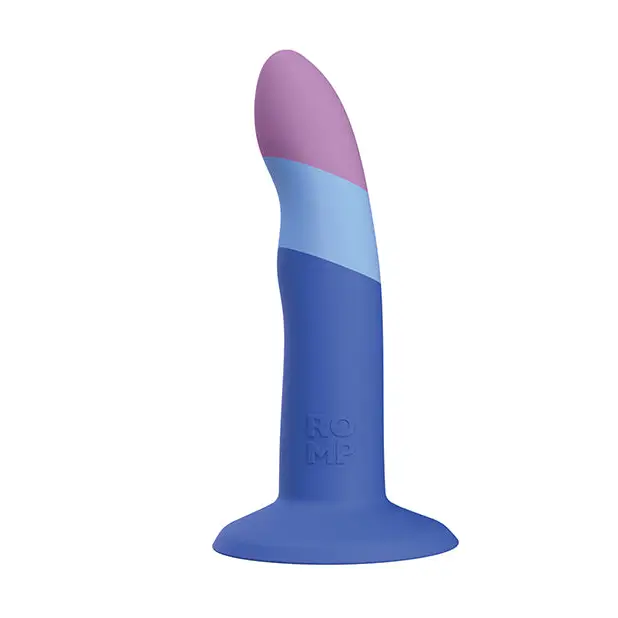 ROMP Piccolo 3 Color Dildo - Blue - Strap Ons