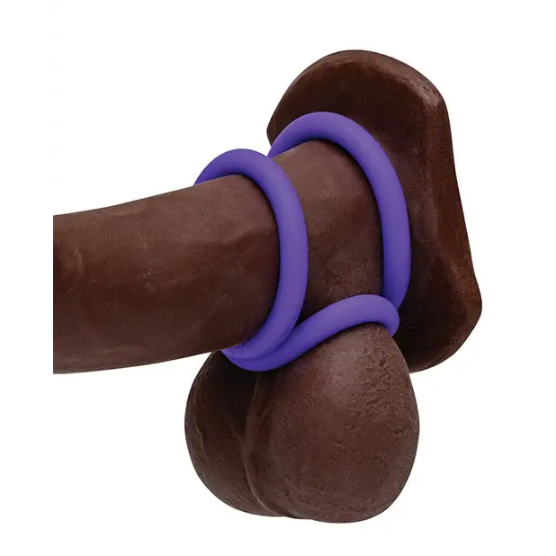 Romp Remix Trio Penis Ring Set of 3 - Purple