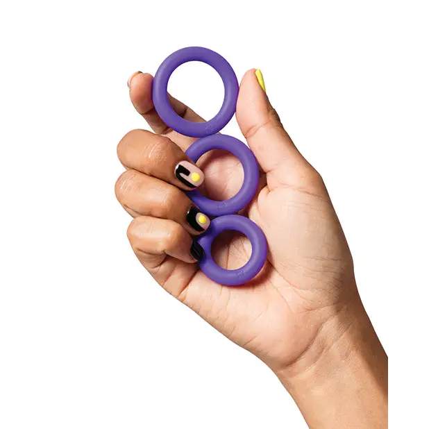 Romp Remix Trio Penis Ring Set of 3 - Purple