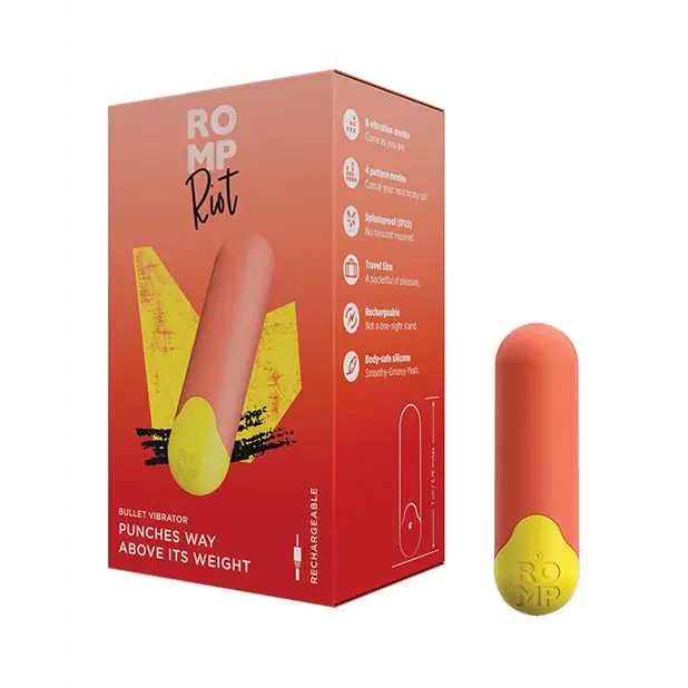 Romp Riot Bullet Vibrator - Orange - Vibrators