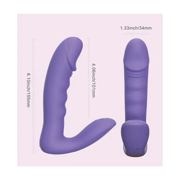 RORA App-Controlled Rotating G-Spot Vibrator & Clitoral Stimulator - Purple - Vibrators