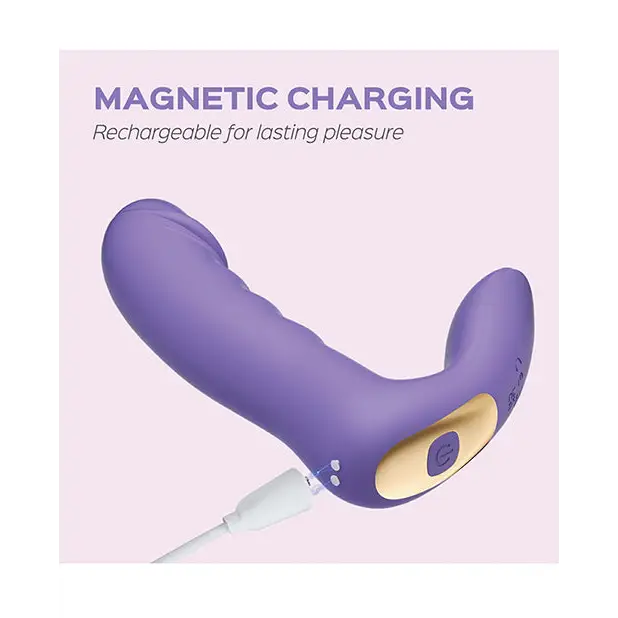 RORA App-Controlled Rotating G-Spot Vibrator & Clitoral Stimulator - Purple - Vibrators