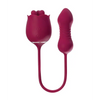 Rosa Rotating Rose Toy & Thrusting Vibrator - Red - Stimulators