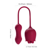 Rosa Rotating Rose Toy & Thrusting Vibrator - Red - Stimulators