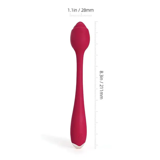 Rosette Clitoral & G Spot Vibrator - Red - Vibrators