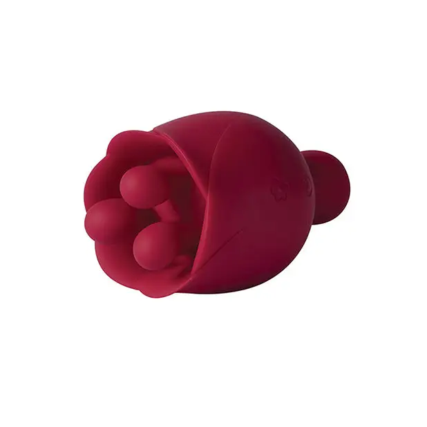 Rosewyn Rotating Rose Toy Vibrator & Pinpoint Stimulator - Red - Stimulators