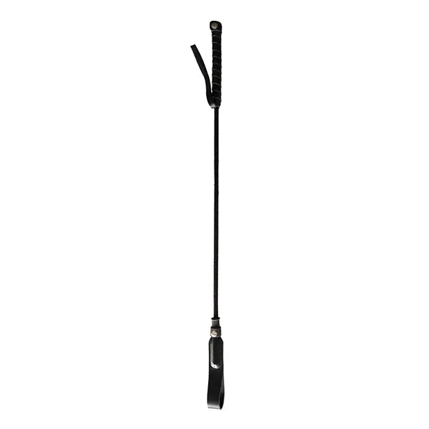 Rouge Long Riding Crop Slim Tip, Black
