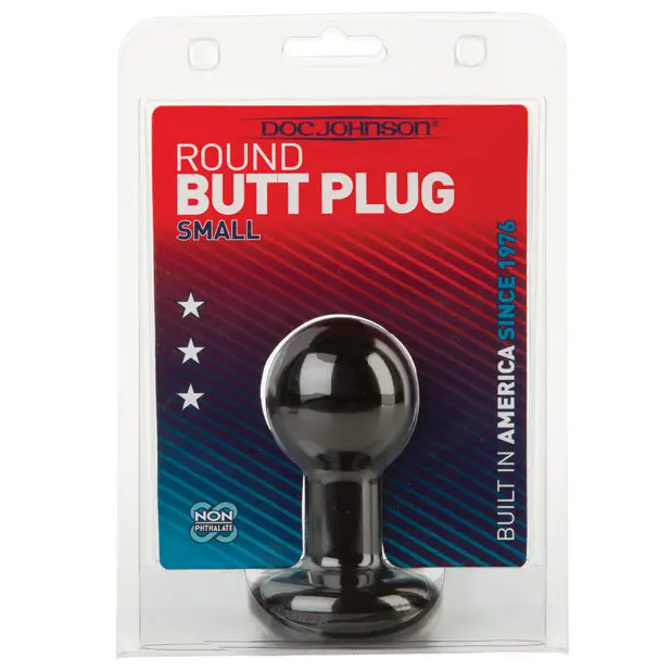 Round Butt Plug - Small Black - Anal Products