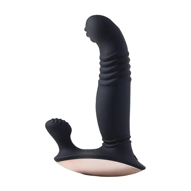 Royal Thrusting Vibrating Prostate & Perineum Massager - Black - Anal Products