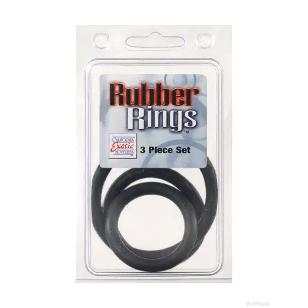 Rubber Ring Set - Black - Penis Enhancement