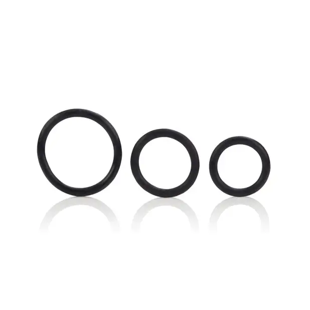 Rubber Ring Set - Black - Penis Enhancement