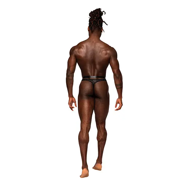 Rude Awakening Mesh Strap Thong Black L/XL