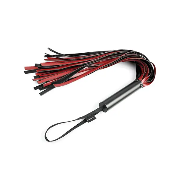 Saffron Flogger - Red/Black - Bondage Blindfolds & Restraints