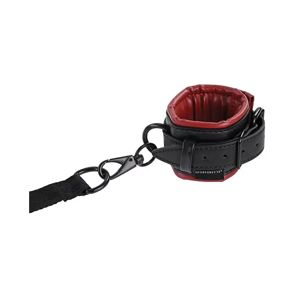 Saffron Under the Bed Adjustable Restraint System - Black and Red - Bondage Blindfolds & Restraints