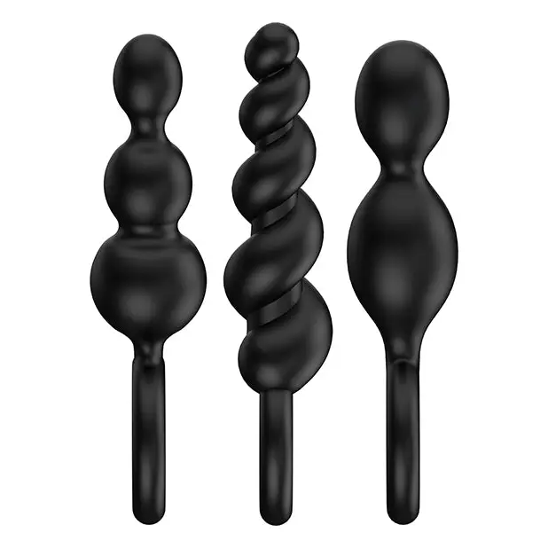 Satisfyer Booty Call Plugs - Set of 3 Black - Anal Products