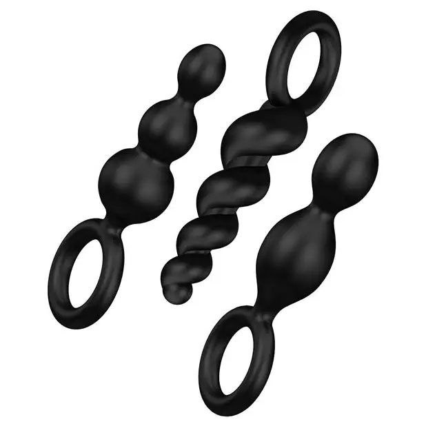 Satisfyer Booty Call Plugs - Set of 3 Black - Anal Products