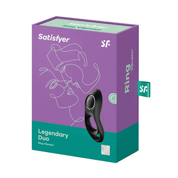 Satisfyer Legendary Duo Ring Vibrator - Black - Penis Enhancement