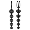 Satisfyer Love Beads Soft Silicone Beads - Set of 2 Black - Anal Products