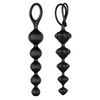 Satisfyer Love Beads Soft Silicone Beads - Set of 2 Black - Anal Products