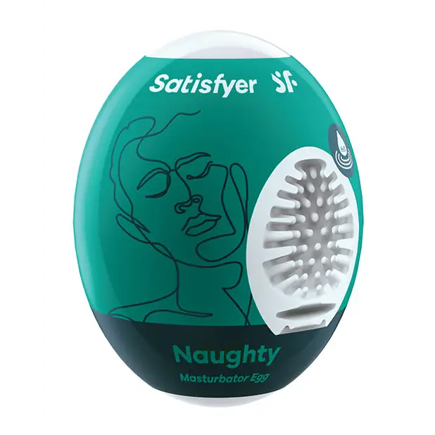 Satisfyer Masturbator Egg Naughty - Dark Green - Dolls & Masturbators