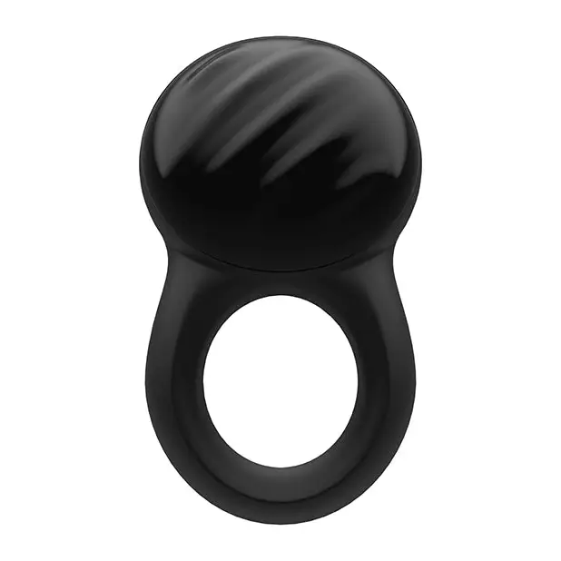 Satisfyer Signet Ring w/Bluetooth App - Black - Penis Enhancement