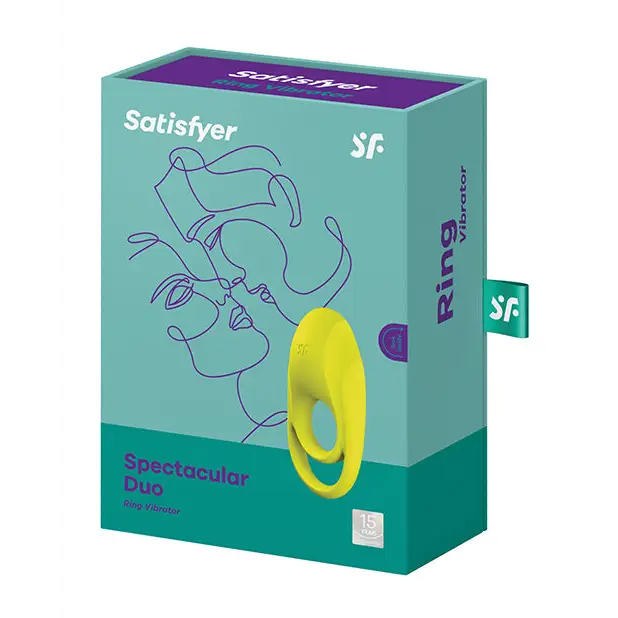 Satisfyer Spectacular Duo Ring Vibrator - Lime Green - Penis Enhancement