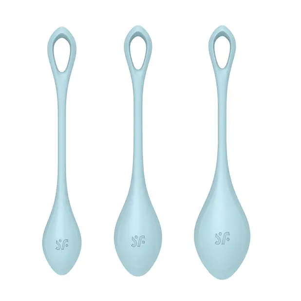 Satisfyer Yoni Power 2 Balls Training Set - Light Blue - Sexual Enhancers