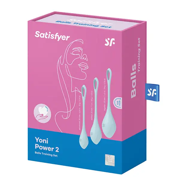 Satisfyer Yoni Power 2 Balls Training Set - Light Blue - Sexual Enhancers