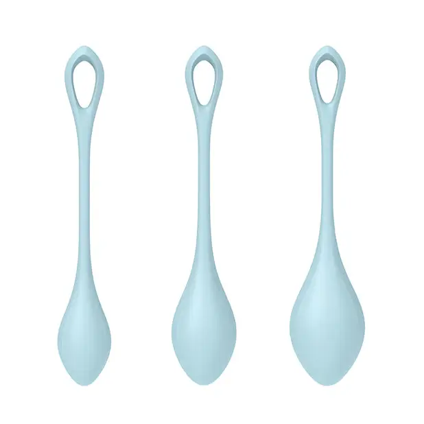 Satisfyer Yoni Power 2 Balls Training Set - Light Blue - Sexual Enhancers