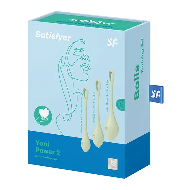 Satisfyer Yoni Power 2 Balls Training Set - Light Green - Sexual Enhancers