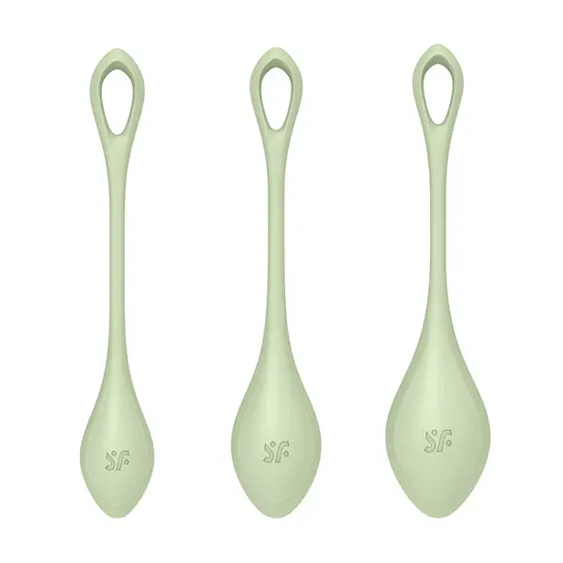 Satisfyer Yoni Power 2 Balls Training Set - Light Green - Sexual Enhancers