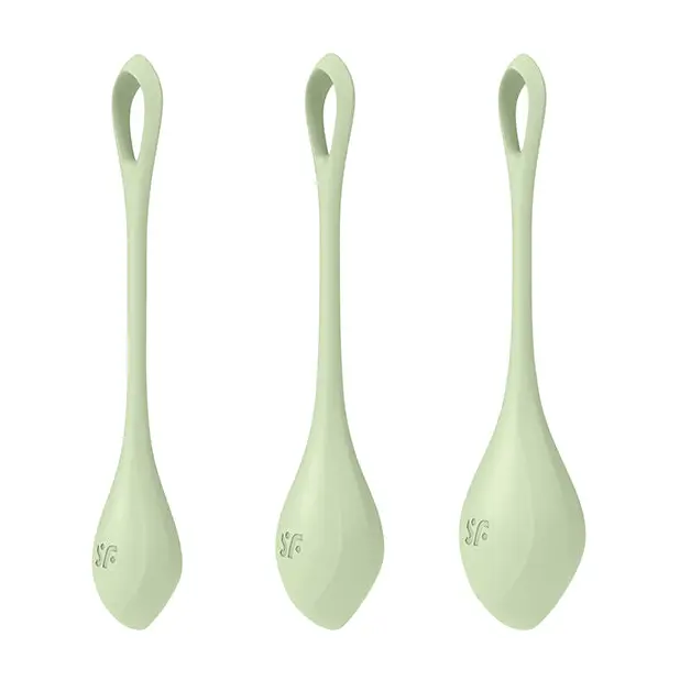 Satisfyer Yoni Power 2 Balls Training Set - Light Green - Sexual Enhancers