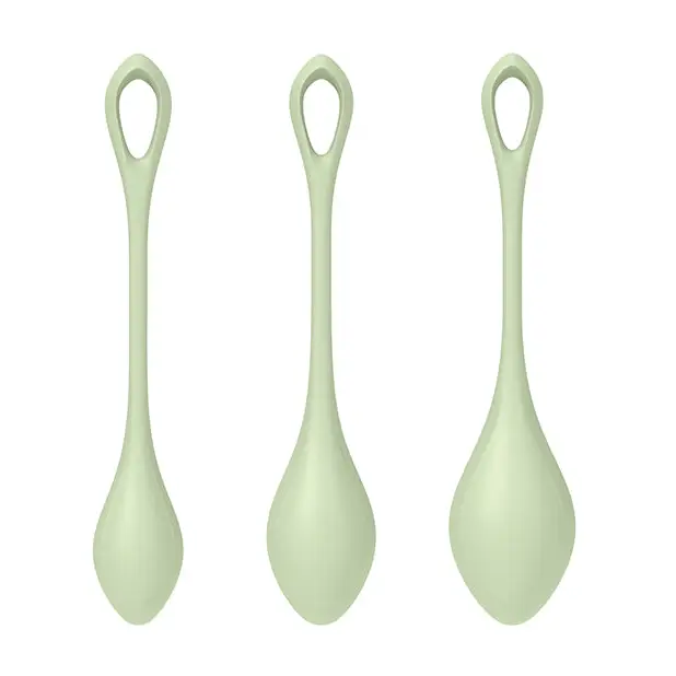 Satisfyer Yoni Power 2 Balls Training Set - Light Green - Sexual Enhancers