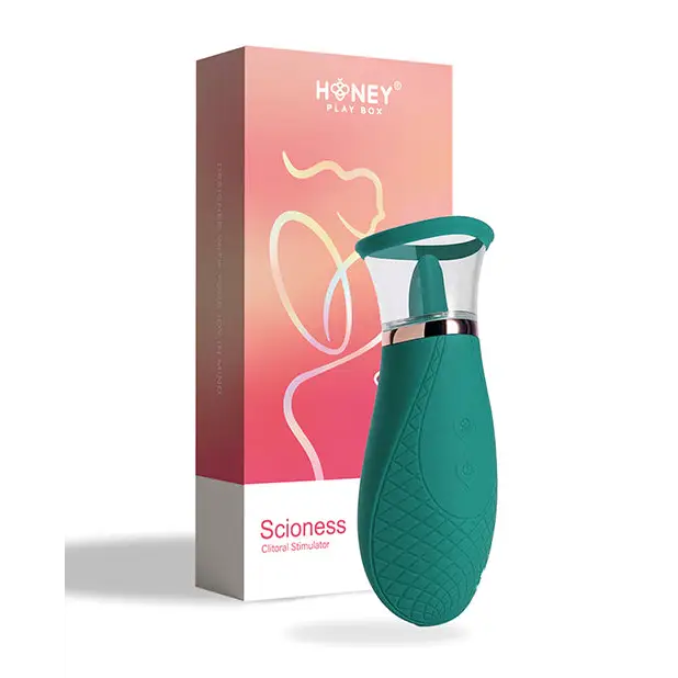 Scioness Sucking and Licking Clitoral Stimulator - Green - Stimulators