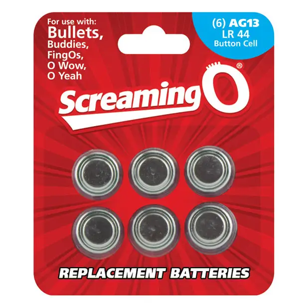 Screaming O AG13 Batteries - Sheet of 6 (Bullet OWow FingO Bullet Buddies O Gee) - Batteries
