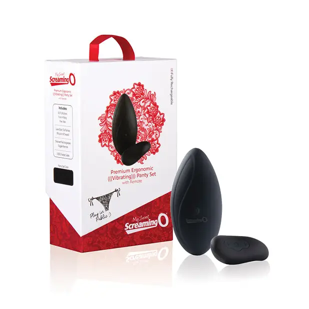 Screaming O My Secret Premium Ergonomic Remote Panty Set, Black
