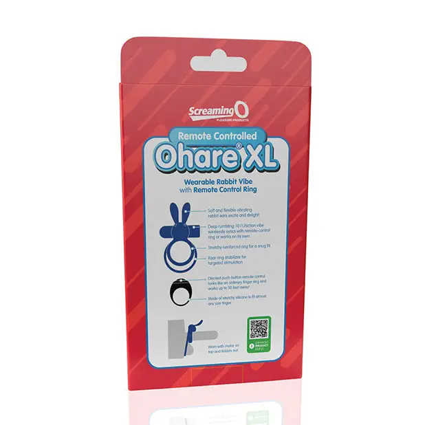 Screaming O Ohare Remote Controlled Vibrating Ring - XL Blue - Stimulators