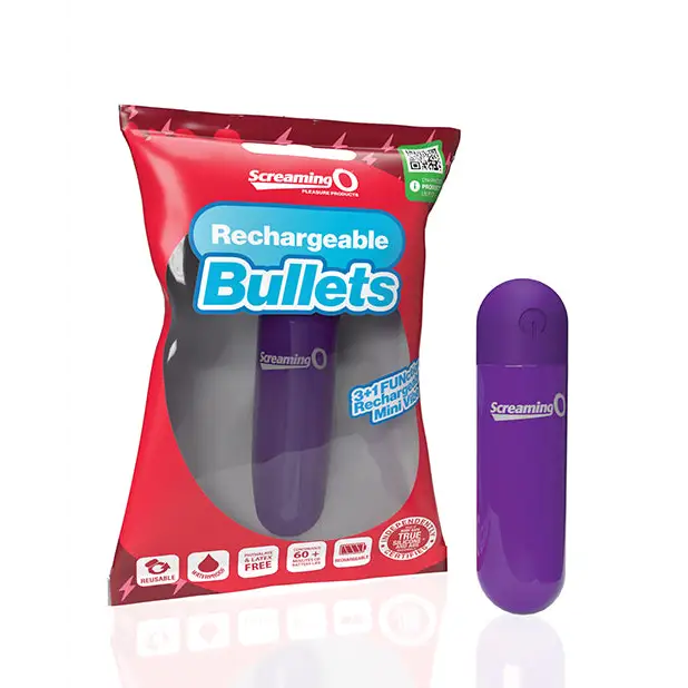 Screaming O Rechargeable Bullets - Purple - Stimulators