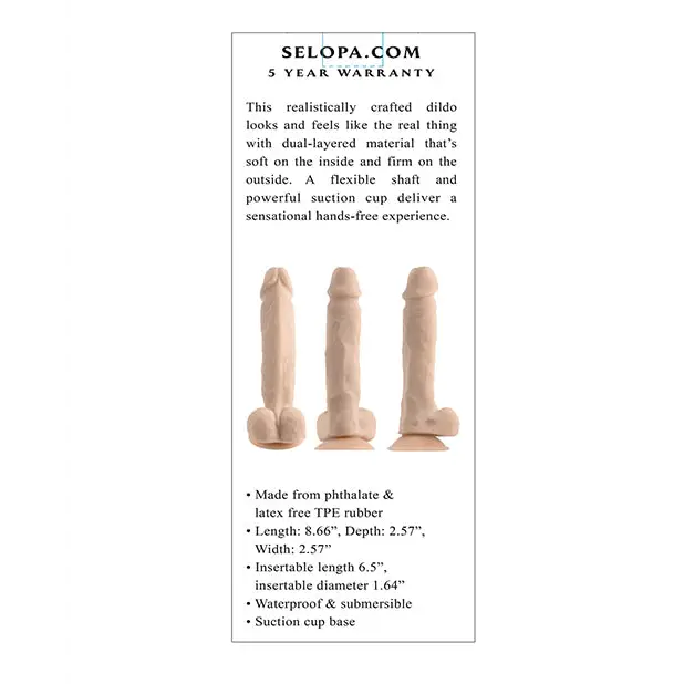 Selopa 6.5 & Natural Feel Dildo - Light