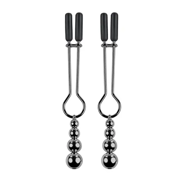 Selopa Beaded Nipple Clamps - Black Chrome