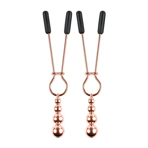 Selopa Beaded Nipple Clamps - Rose Gold