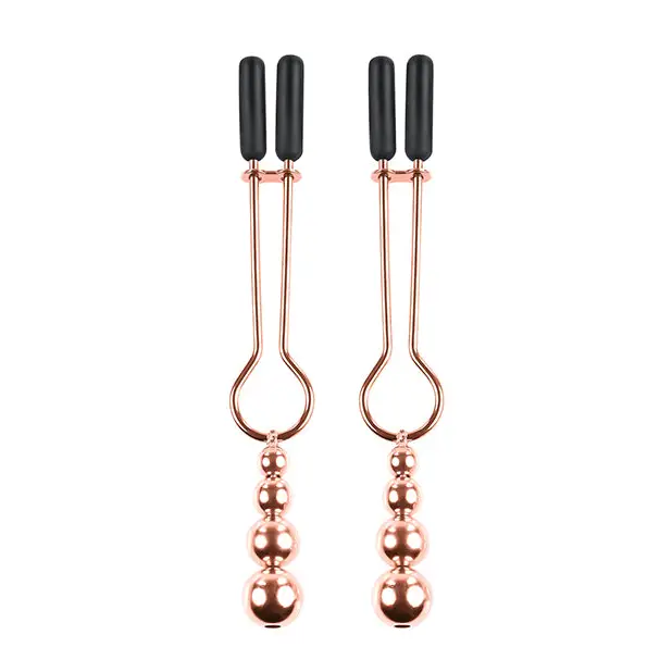 Selopa Beaded Nipple Clamps - Rose Gold