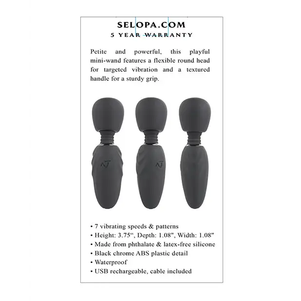Selopa Buzz One Out Mini Wand, Black