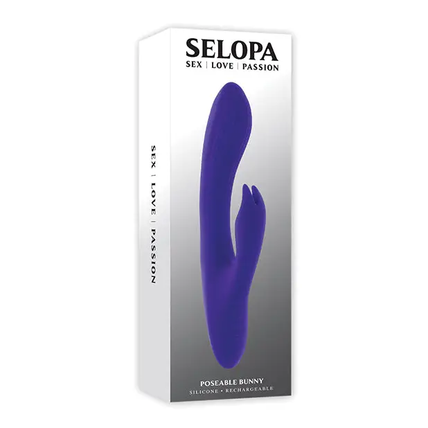 Selopa Poseable Bunny Rabbit Vibrator - Purple - Vibrators