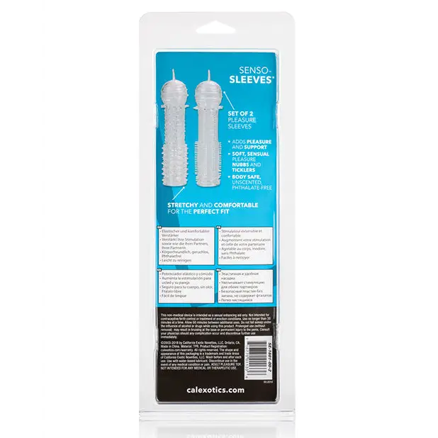 Senso Silicone Sleeves 2 Pack - Clear - Penis Enhancement