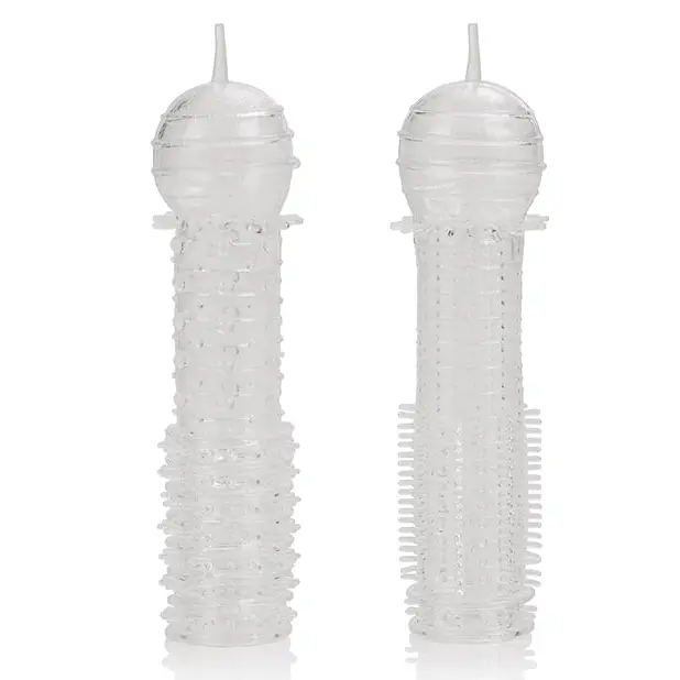 Senso Silicone Sleeves 2 Pack - Clear - Penis Enhancement