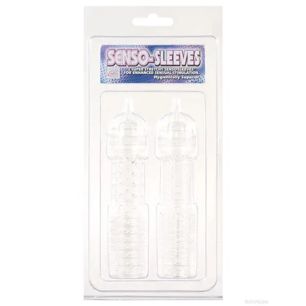 Senso Silicone Sleeves 2 Pack - Clear - Penis Enhancement