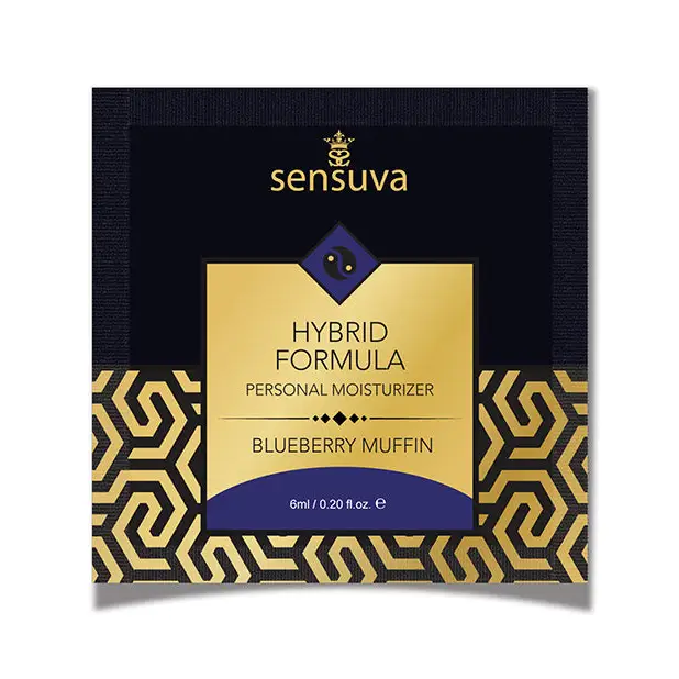 Sensuva Hybrid Personal Moisturizer Single Use Packet, 6 ml Blueberry Muffin